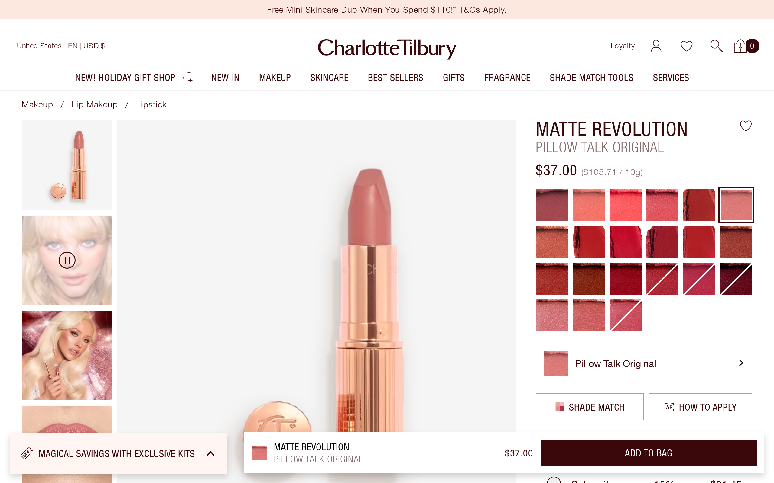 Charlotte Tilbury Pillow Talk Original product page