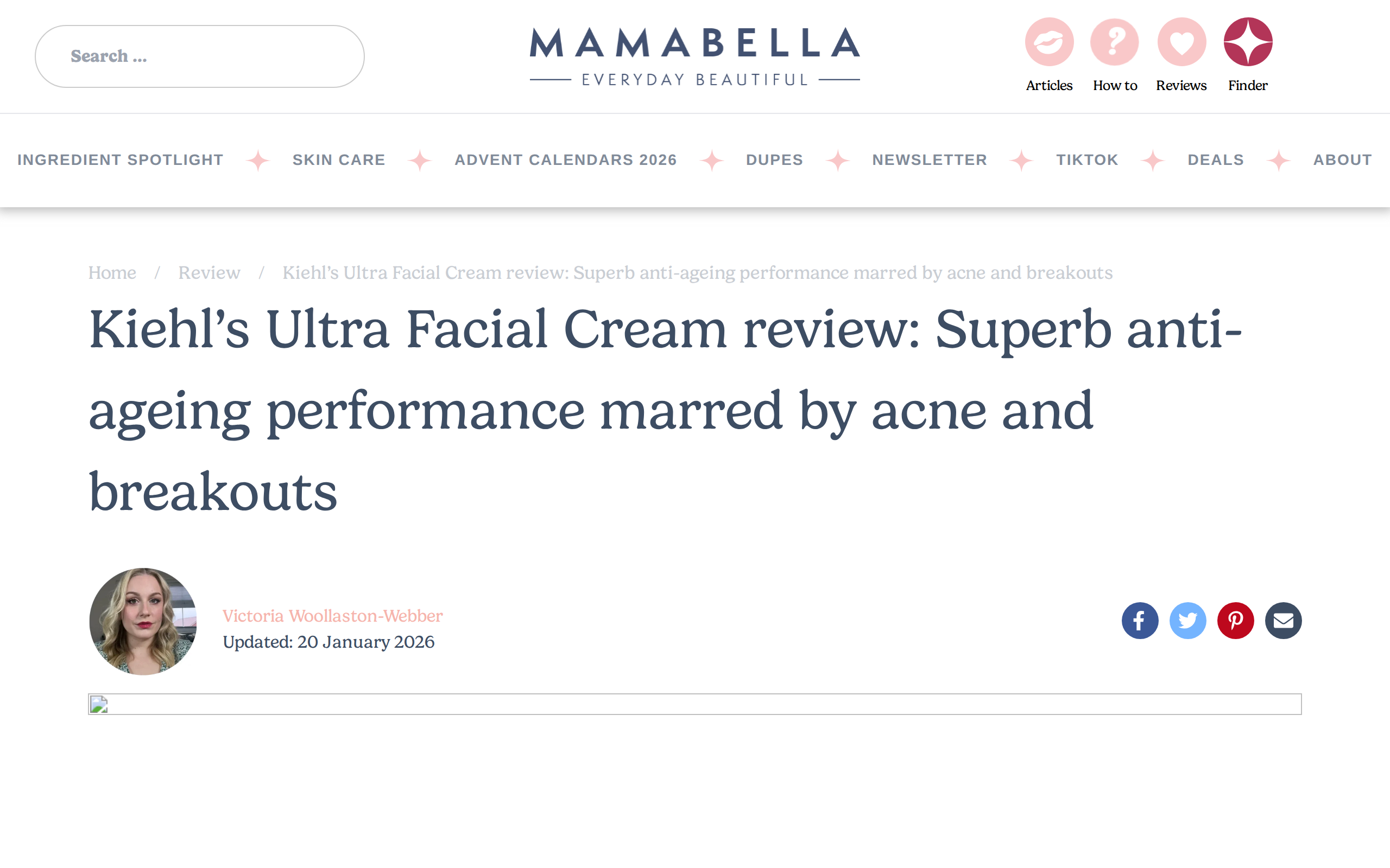 Mamabella's review of Kiehl's Ultra Facial Cream