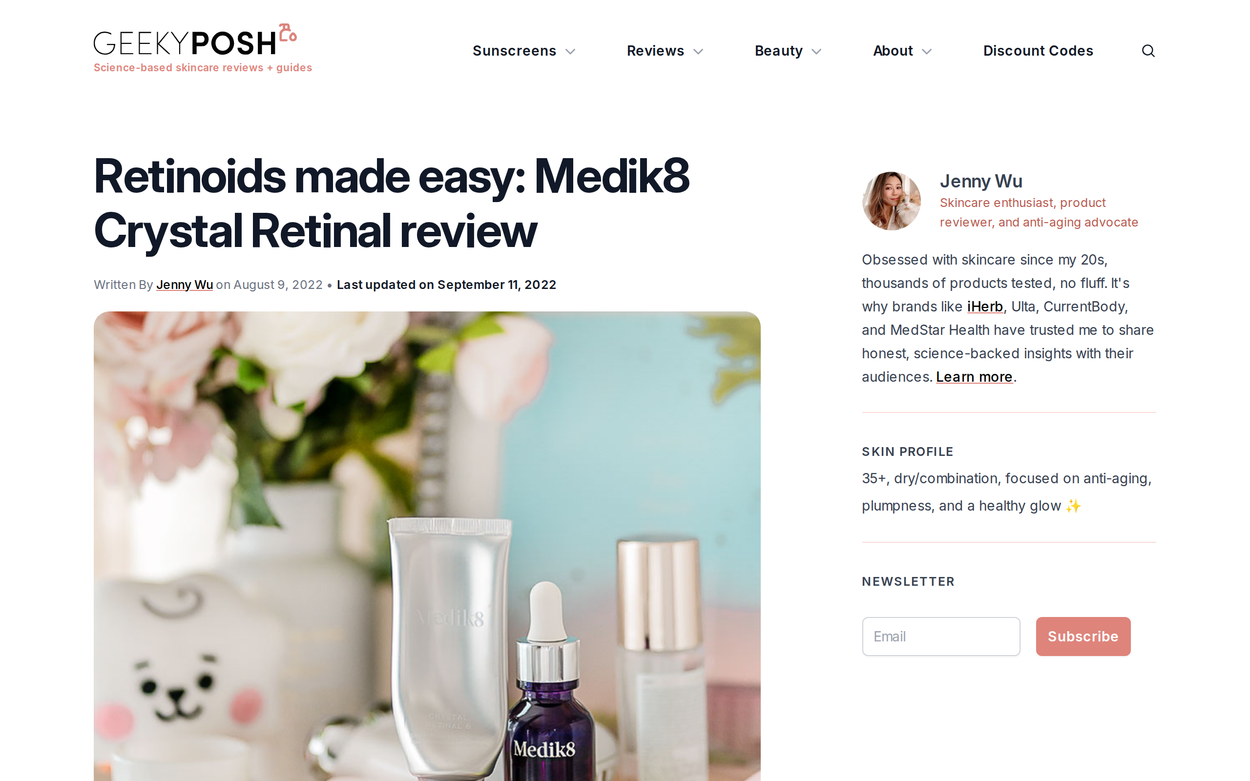Geeky Posh review of Medik8 Crystal Retinal